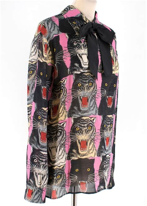 gucci tiger button down|Gucci Dress Shirts for Men .